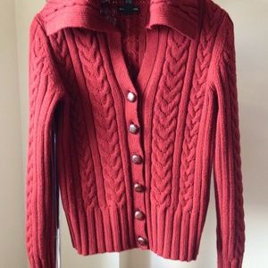 Club Monaco 100% Wool red sweater New